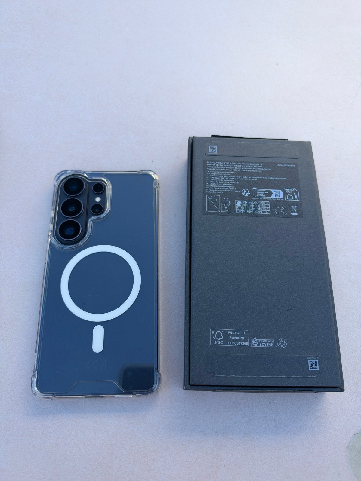 Samsung Galaxy S26Ultra 512GB Zwart met doos en hoesje, Ophalen, Zwart, Touchscreen, Zo goed als nieuw