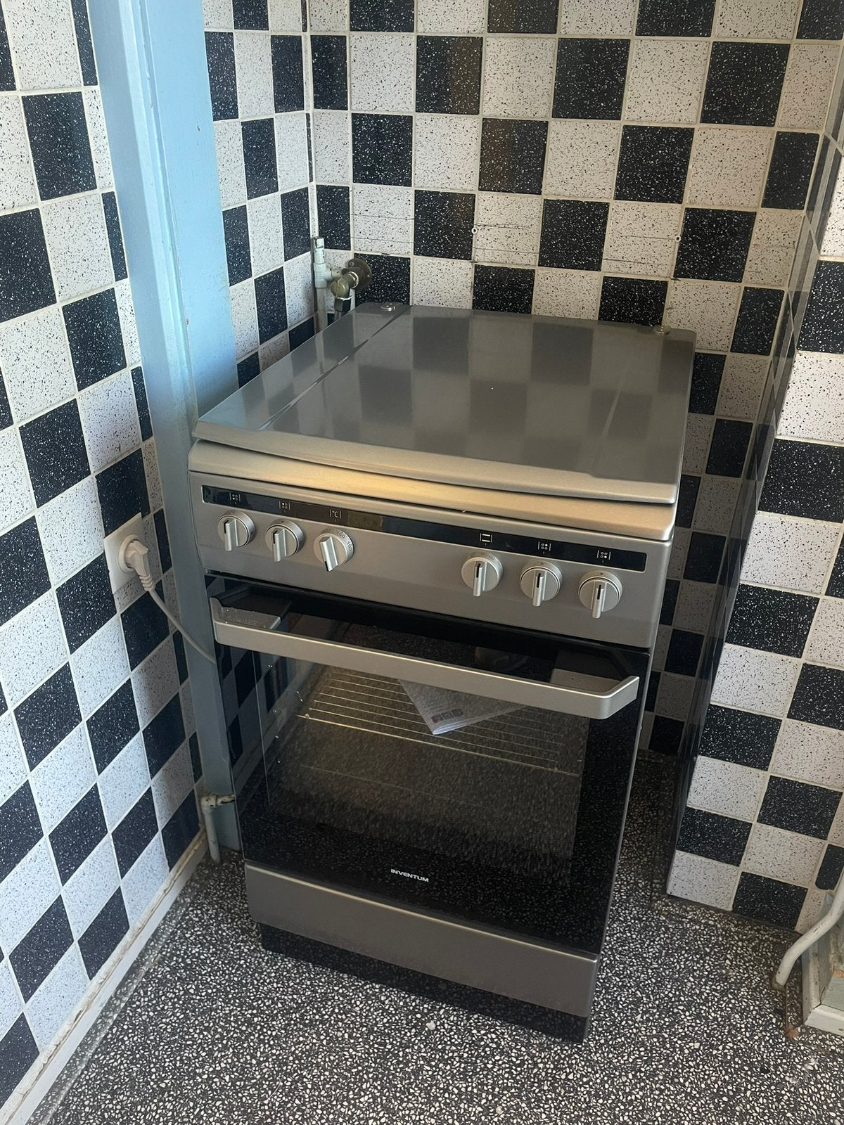 Gasfornuis met E-oven, Witgoed en Apparatuur, Ophalen, 60 cm of meer, Nieuw, 4 kookzones
