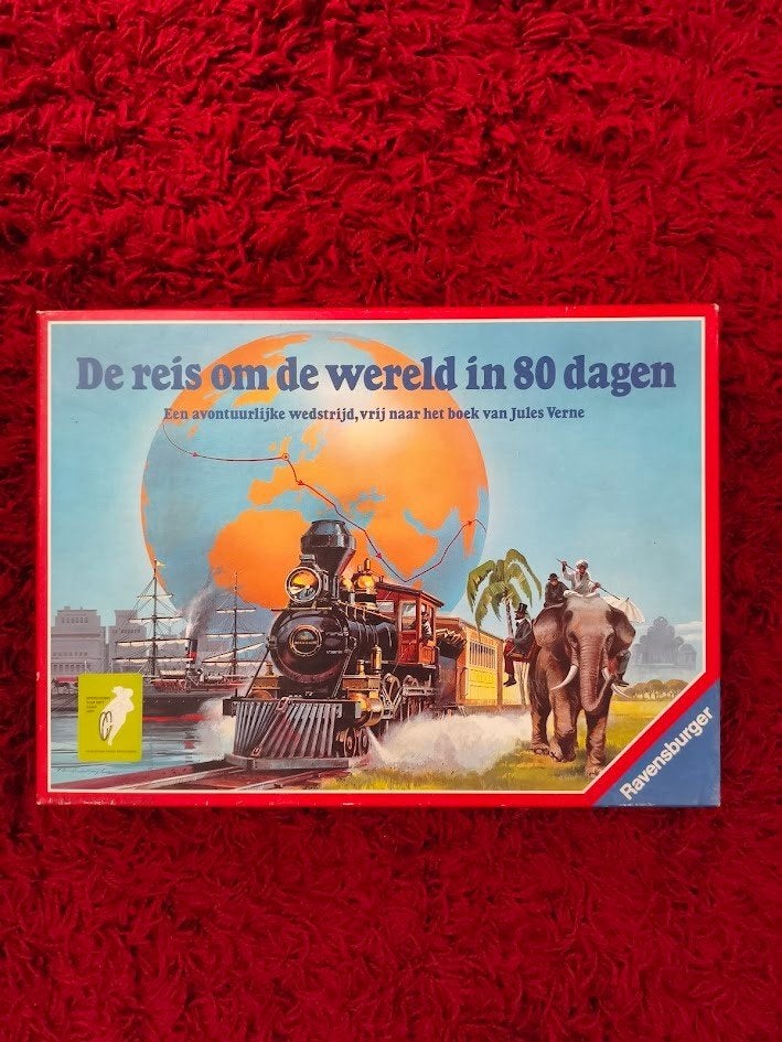 De reis om de wereld in 80 dagen bordspel, Hobby en Vrije tijd, Gezelschapsspellen | Bordspellen, Ophalen of Verzenden, Gebruikt