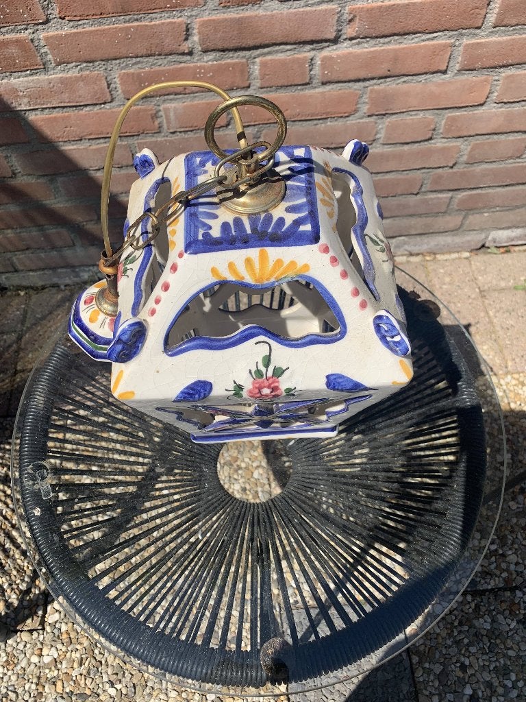 lamp, Huis en Inrichting, Lampen | Hanglampen, Ophalen of Verzenden, Gebruikt, Steen/keramiek, Mediteraans