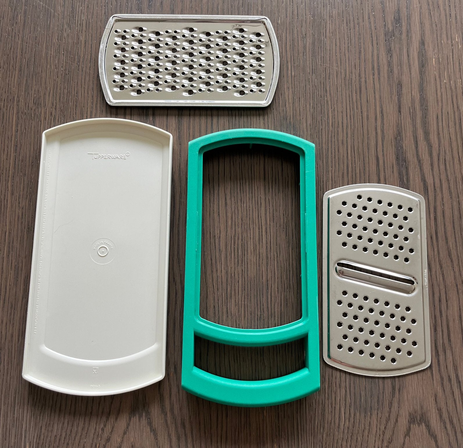 Tupperware combirasp/handrasp  Groen/wit, Ophalen of Verzenden, Gebruikt, Groen, Overige typen