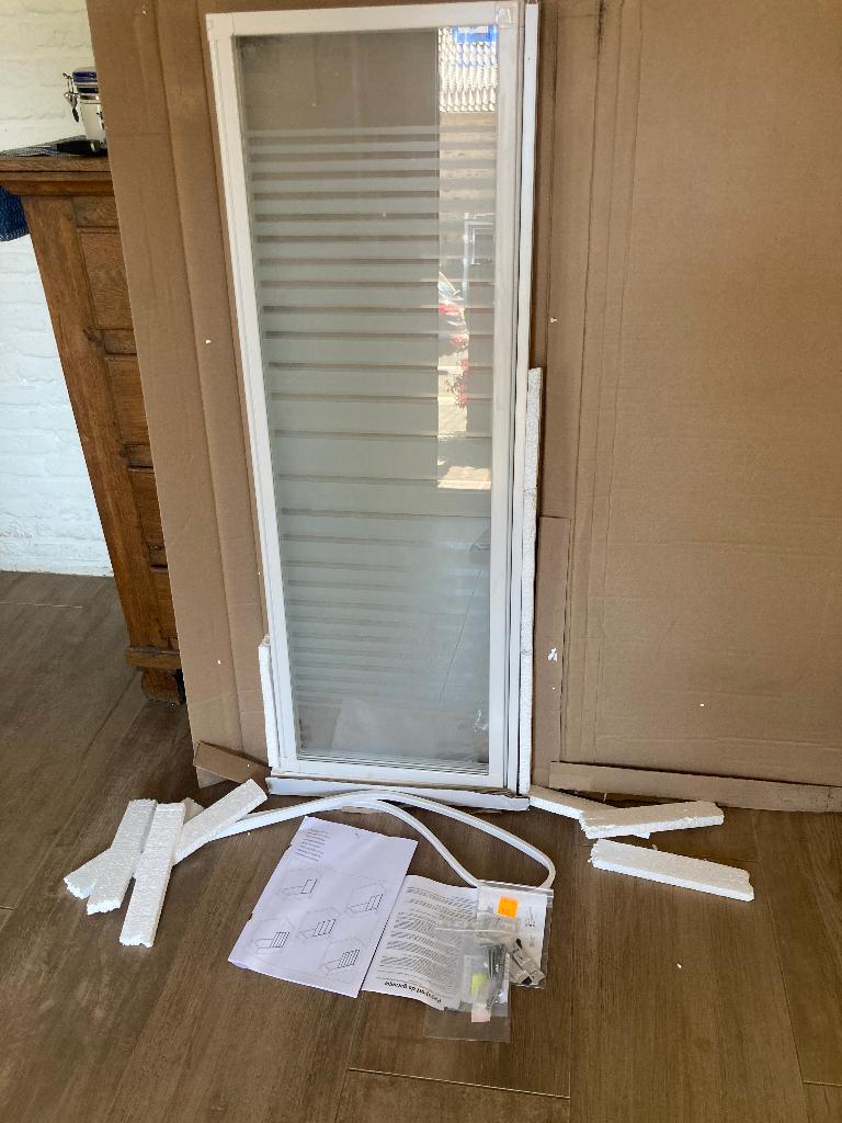 Badscherm, douchewand 120x120 3-delig, Ophalen, Nieuw, Glas, Bad