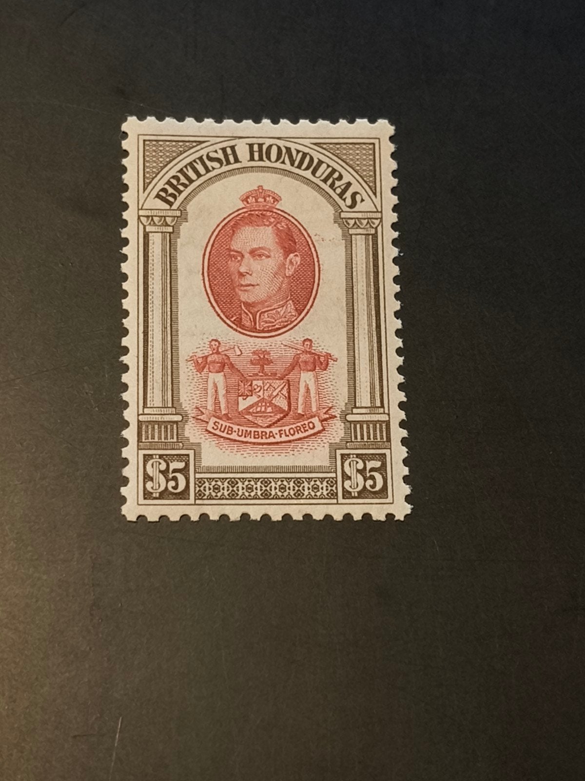 British Honduras 5 dollars 1938,Sg 161, Ophalen of Verzenden, Noord-Amerika
