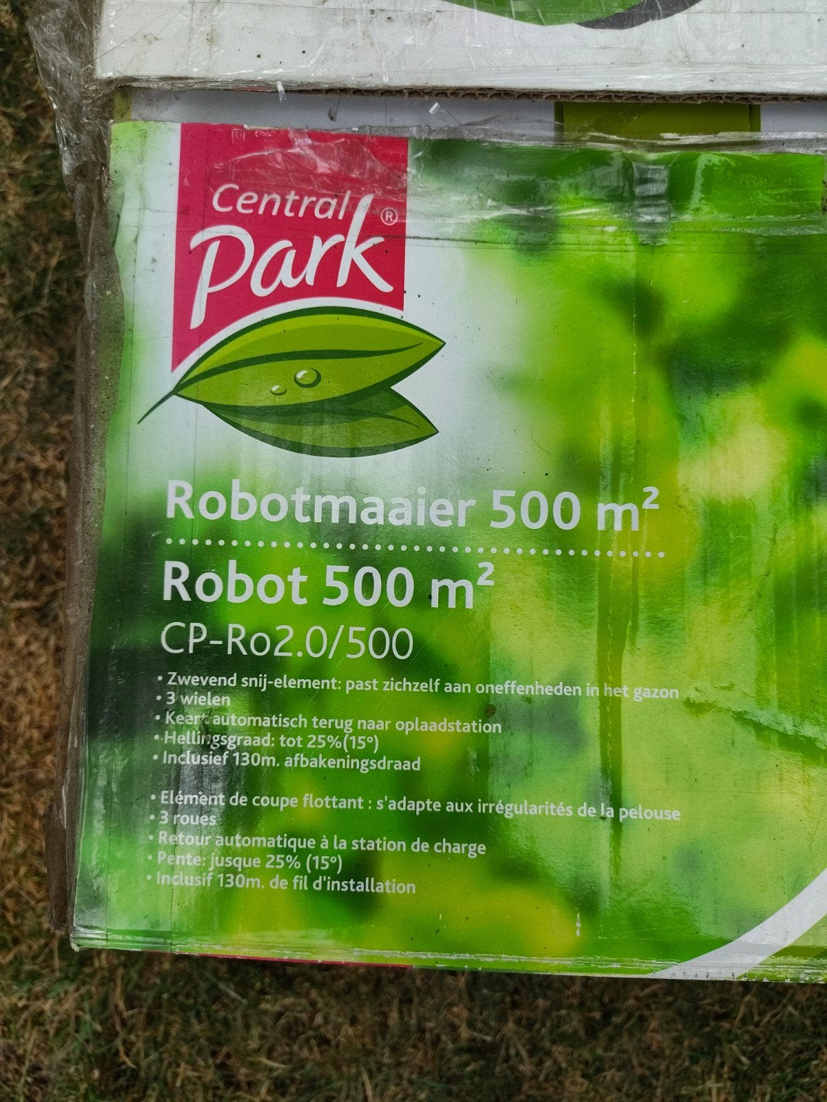 Central Park Robotmaaier CP-Ro2.0/500 - Z.g.a.n. (500 m²), Ophalen of Verzenden, Zo goed als nieuw, 20 tot 25 cm, Central Park