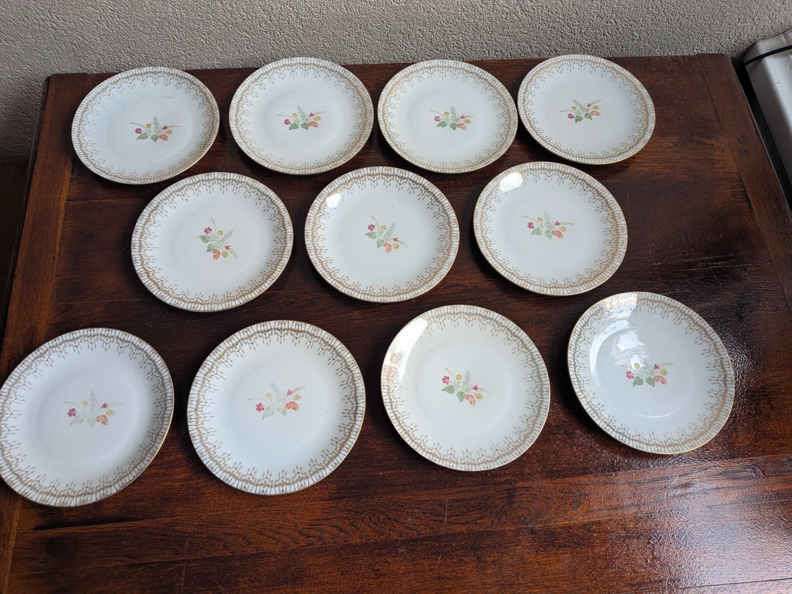 11 Vintage porseleinen gebaksborden, Ophalen