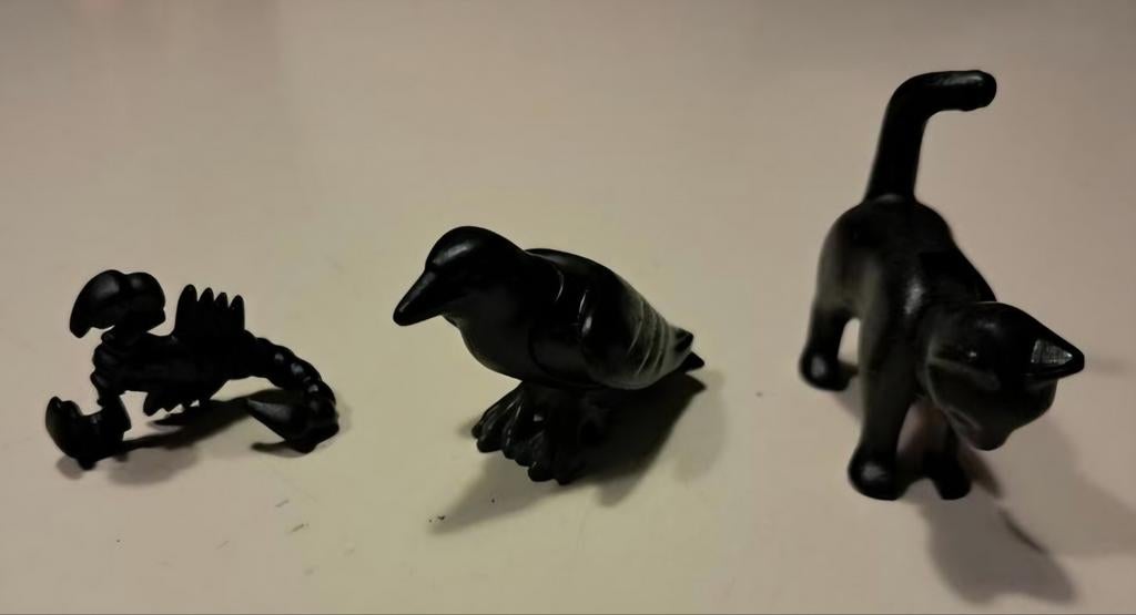 Playmobil Schorpioen, Raaf en Poes - Zwart Dieren Set, Kinderen en Baby's, Speelgoed | Playmobil, Gebruikt, Los playmobil, Ophalen of Verzenden
