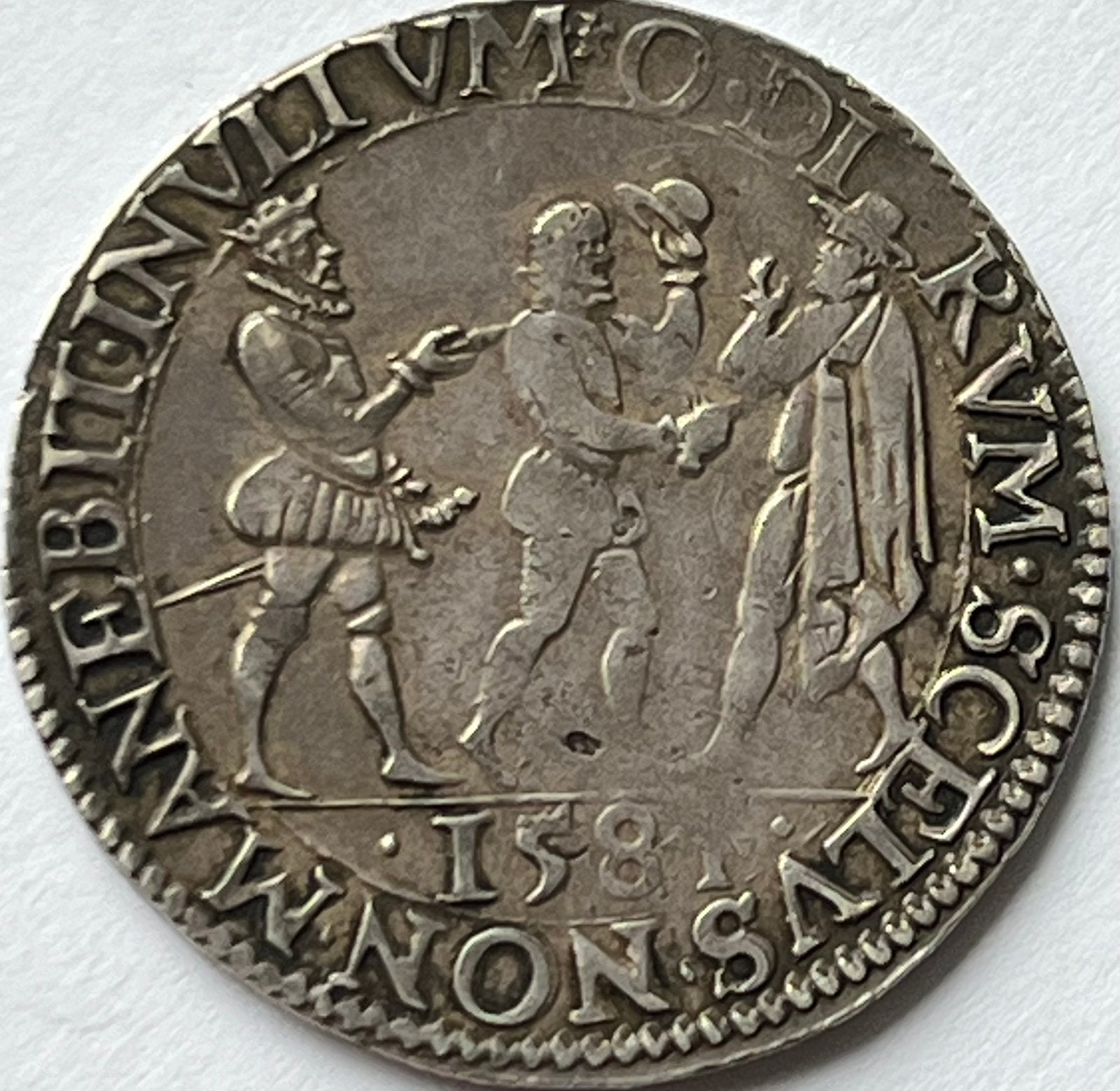 Dordrecht zeldzame zilveren rekenpenning 1584, Ophalen of Verzenden, Zilver, Nederland