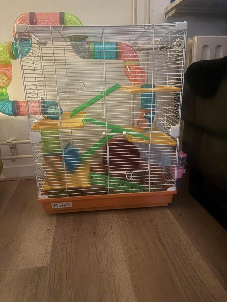 Hamsterkooi te koop 2 maanden oud, Ophalen of Verzenden, Zo goed als nieuw, Loopwiel of Rad