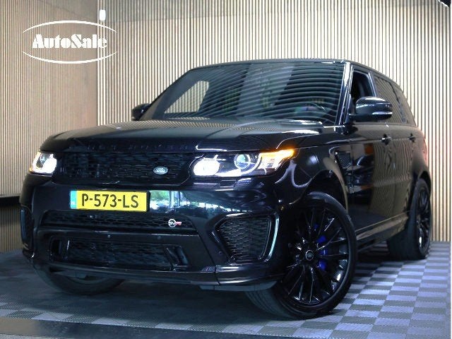 Land Rover Range Rover Sport 5.0 V8 Supercharged SVR Carbon, Auto's, Land Rover, Automaat, Lichtsensor, 3000 kg, Zwart