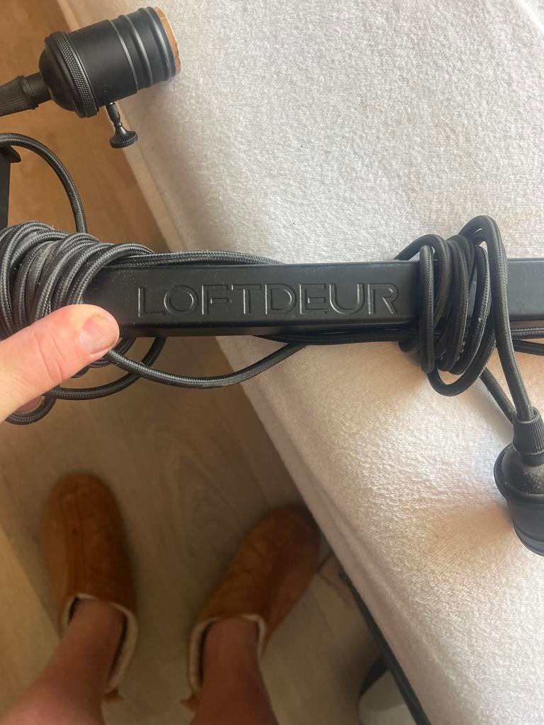 Loftdeur Industriële Buis Lamp met 5 Lichtpunten, Huis en Inrichting, Lampen | Hanglampen, Ophalen of Verzenden, Gebruikt, Metaal