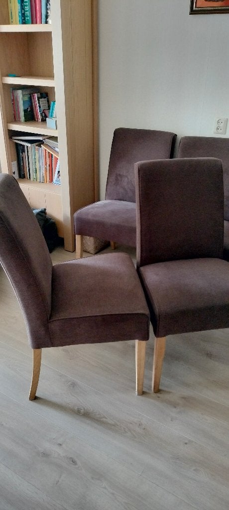Eetkamerstoelen 4 stuks, Ophalen, Gebruikt, Bruin, Vier