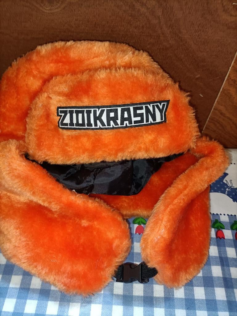Oranje muts met oorflappen Focwa Autoschade, Ophalen of Verzenden, Overige maten, Muts