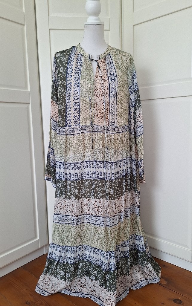 Geisha nieuwe hippie gipsy stroken dunne zomer jurk 3XL 46, Kleding | Dames, Geisha, Beige, Maat 46/48 (XL) of groter, Nieuw