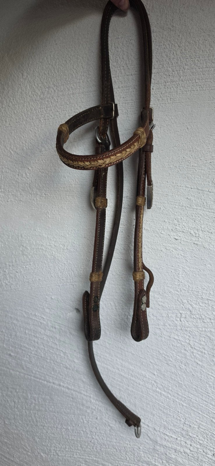 leren hoofdstel / splitreins, Dieren en Toebehoren, Hoofdstel, Ophalen of Verzenden, Zo goed als nieuw, Cob