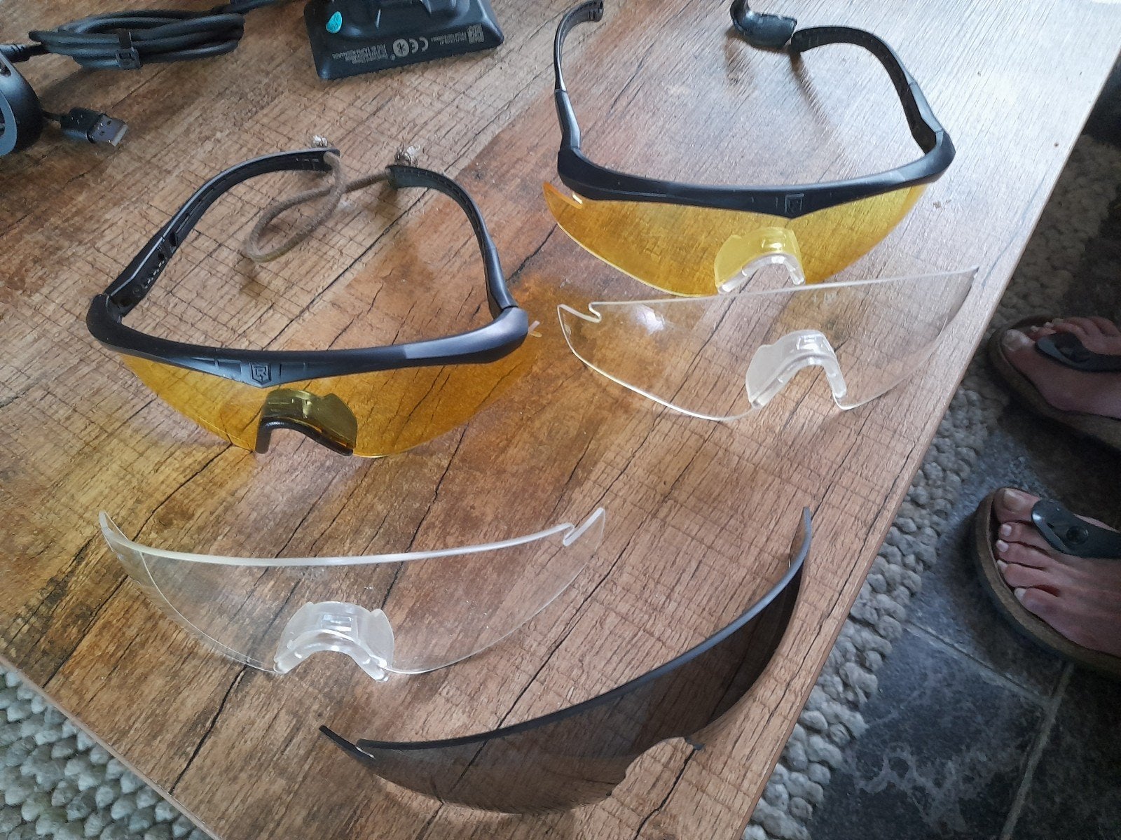 2x Schietbril met verwisselbare glazen, Ophalen of Verzenden, Gebruikt