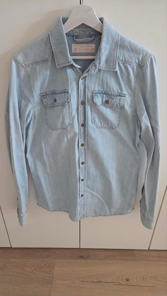 Hallinger spijkerblouse lichtblauw maat M, Ophalen of Verzenden, Zo goed als nieuw, Hallinger