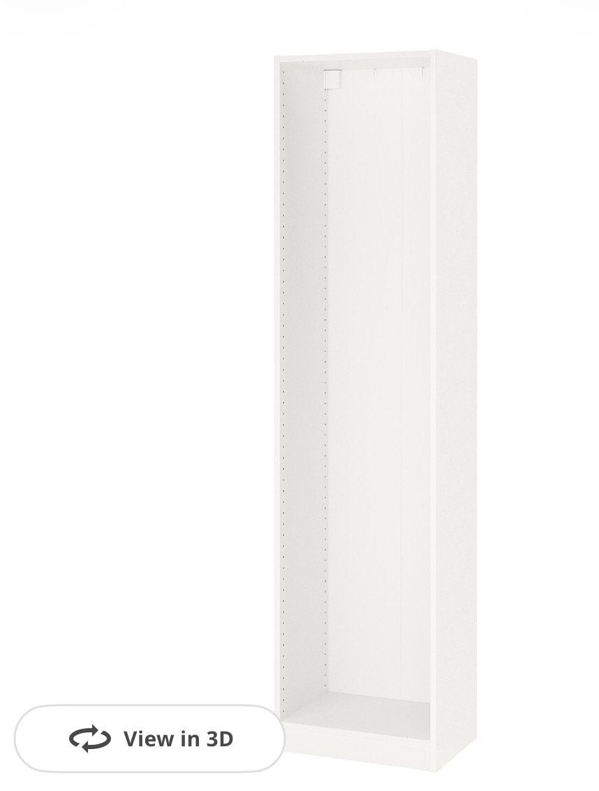 IKEA Pax kast wit 50x35x201 cm met inrichting, Ophalen, Gebruikt, 200 cm of meer, 25 tot 50 cm