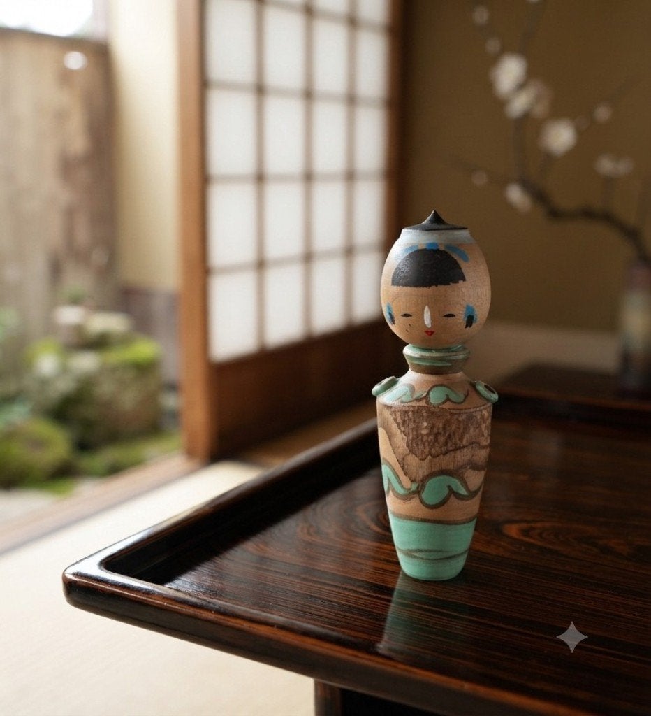 Leuke Kikawa/Koppo Kokeshi, Hout, Verzenden, Japan, Meerkleurig