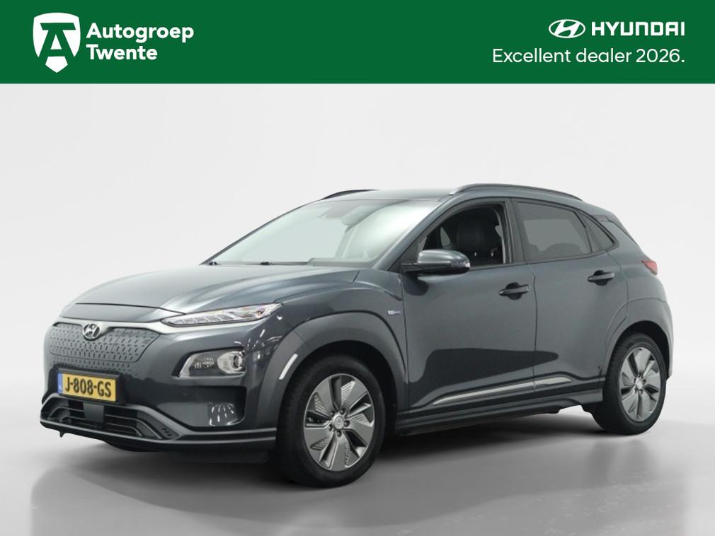 Hyundai KONA EV Premium 64 kWh | 1 Fase | Leder | Navigatie, Auto's, Hyundai, 12 maanden, 0 cilinders, Gebruikt, Zwart