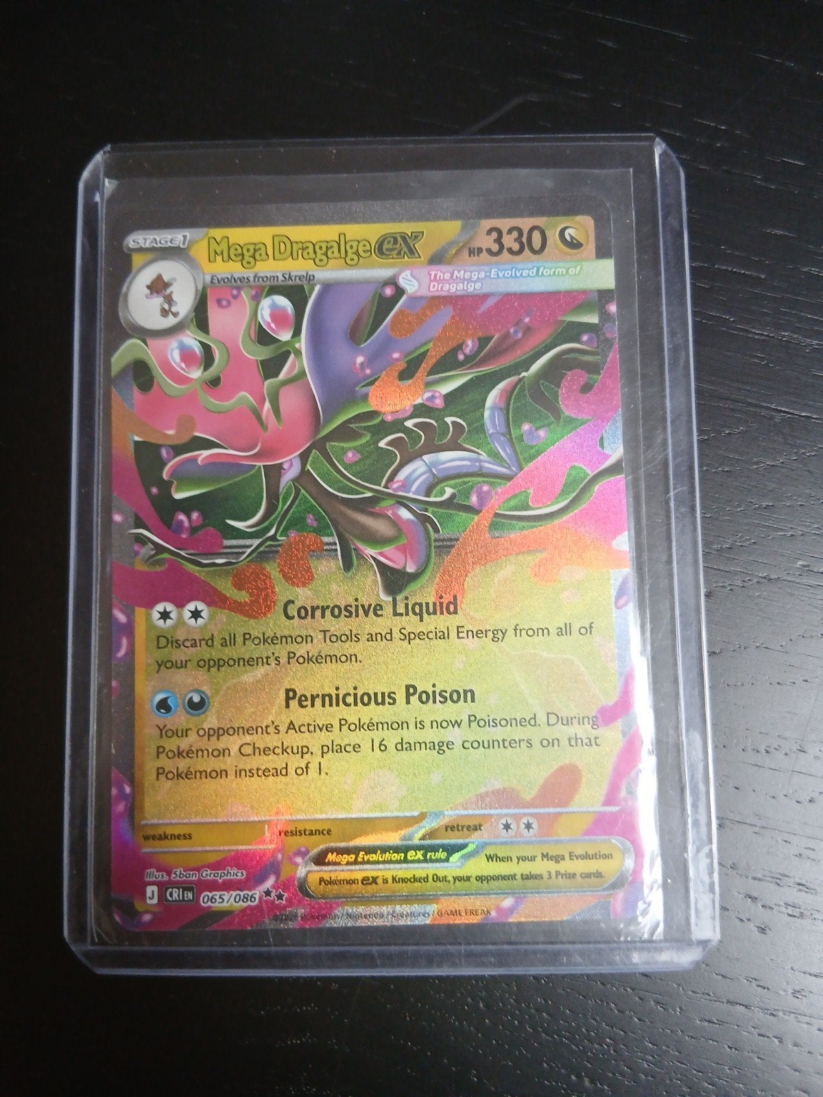 Mega Dragalge EX Pokémon Kaart - Goede Staat, Ophalen, Gebruikt, Losse kaart