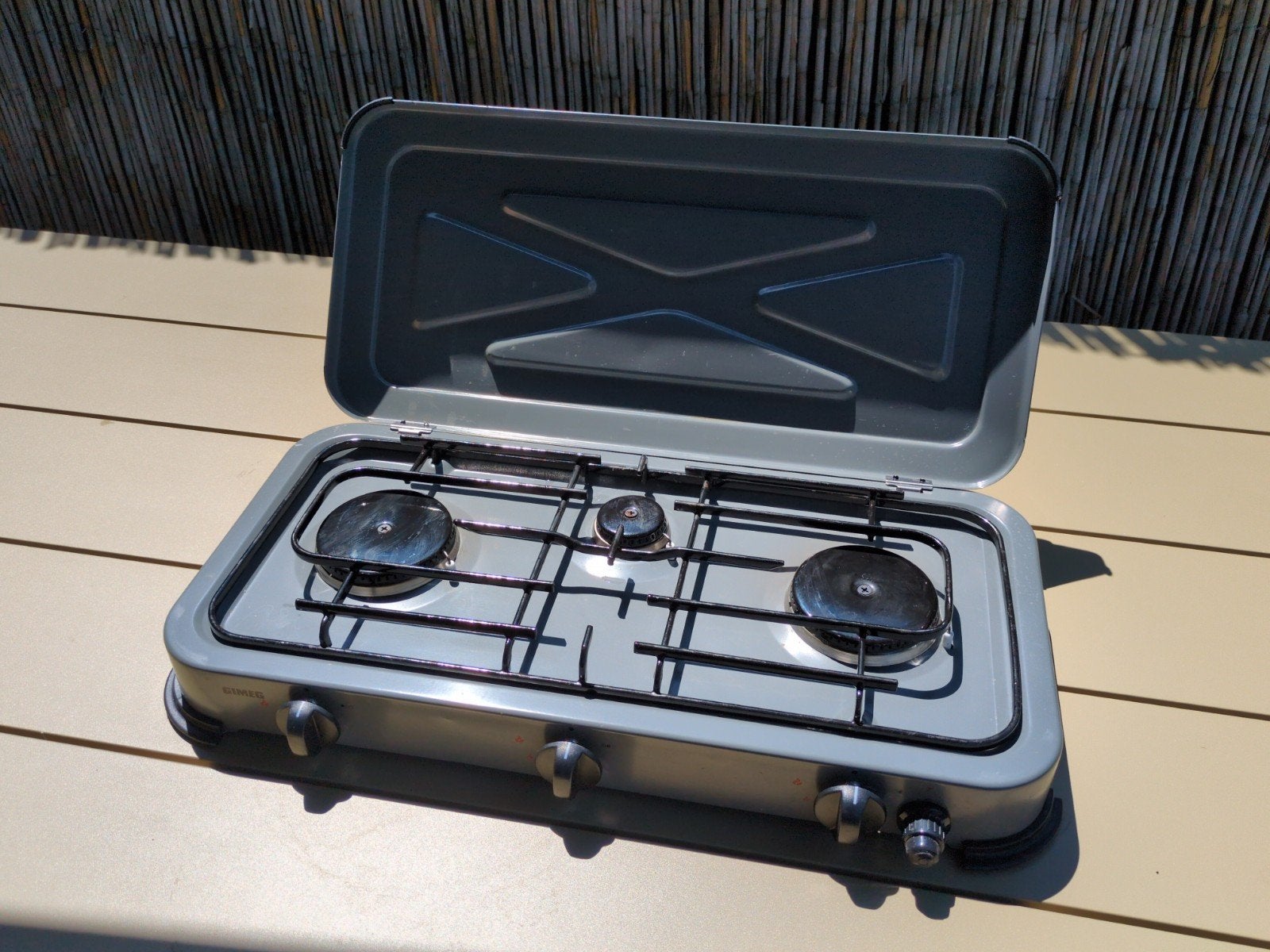 Gimeg 3-pits gascomfort (BG03RSRA), Caravans en Kamperen, Kampeeraccessoires, Ophalen of Verzenden, Gebruikt
