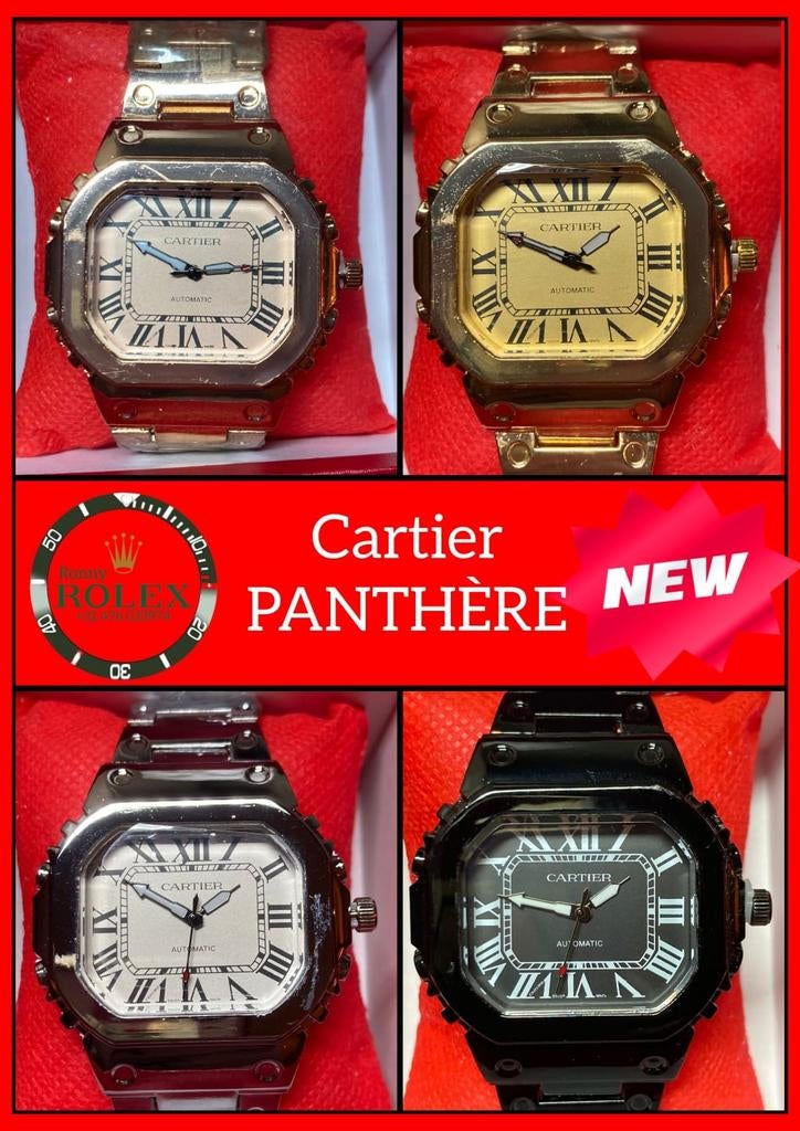 CRT Panthère quartz, Ophalen, Waterdicht, Nieuw, Zilver