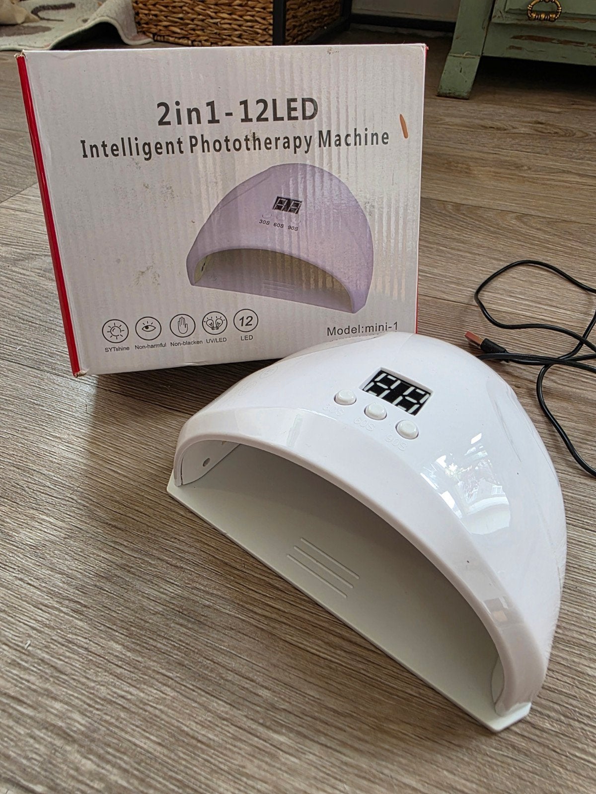 UV/LED nagellamp 12 LED – Gellak lamp – Zo goed als nieuw, Wit, Nieuw, Ophalen of Verzenden, Handen en Nagels