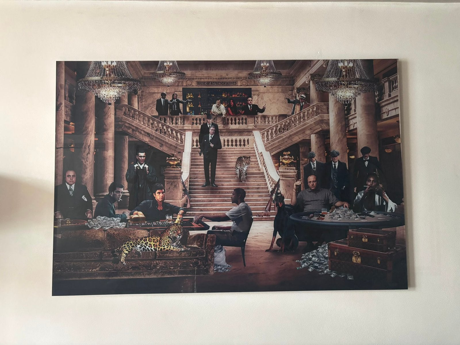 Schilderij Gangsters Paradise, Ophalen