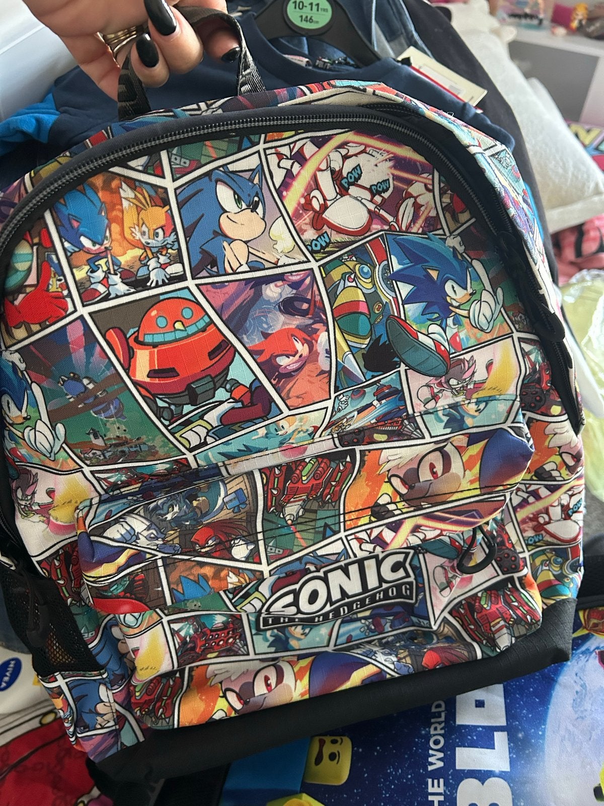 Sonic the Hedgehog Rugzak - Zo goed als nieuw, 30 tot 45 cm, Ophalen, Overige merken, Minder dan 25 cm