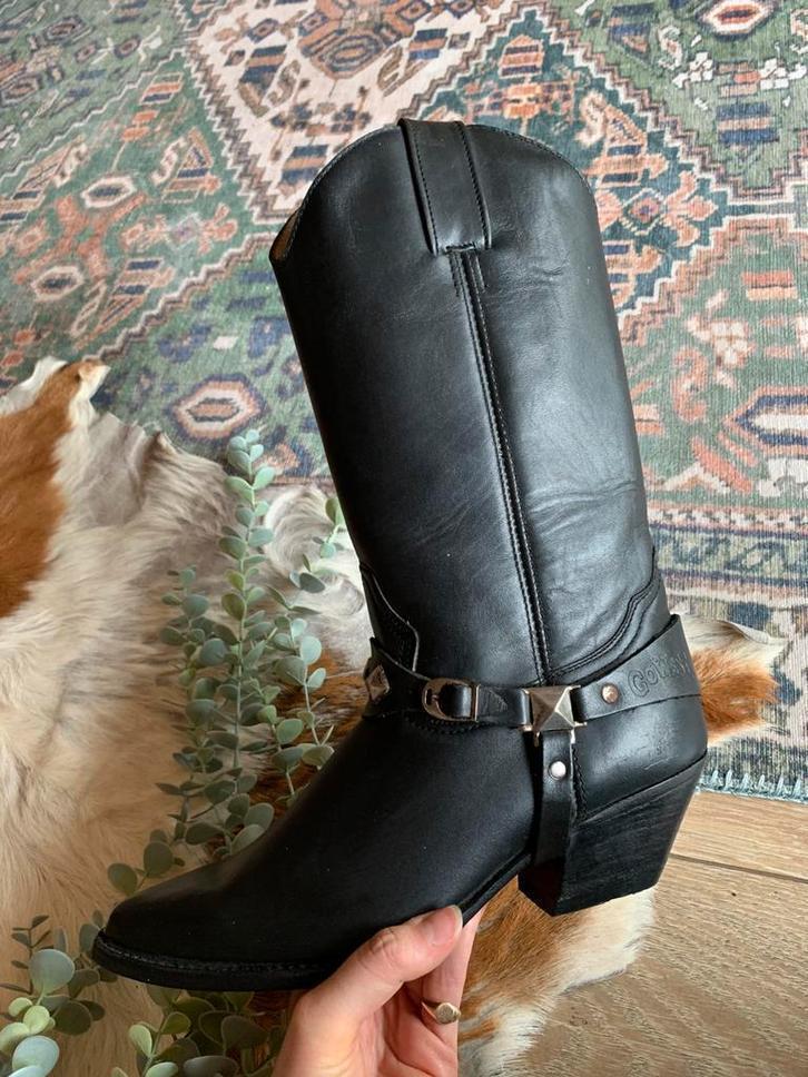 Go West cowboylaarzen 39 40 bikerboots western boots laarzen, Hoge laarzen, -, Zwart, -