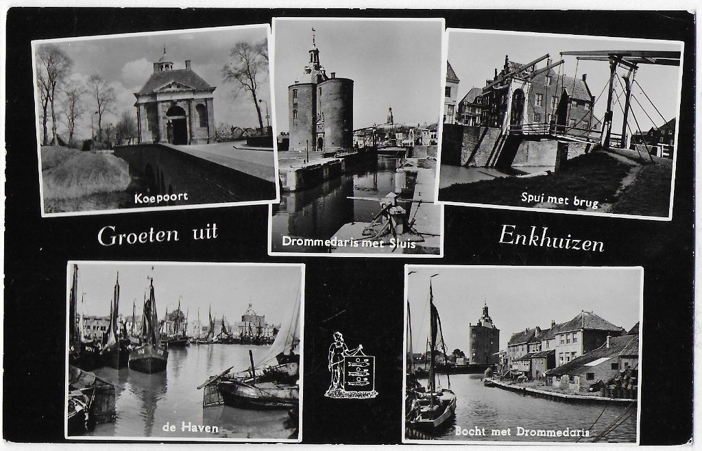 Enkhuizen Oude ongelopen Ansichtkaart (B3427 ), Ophalen of Verzenden, 1960 tot 1980, Ongelopen, Noord-Holland