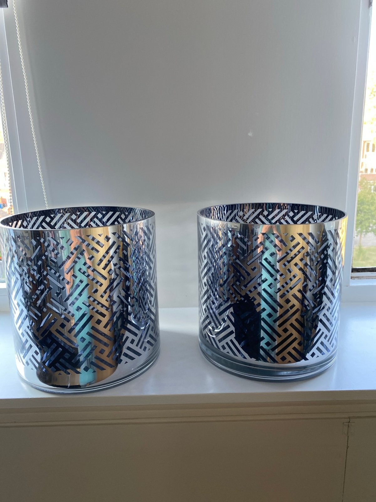 2 Riviera Maison Yacht Club Hurricane Windlichten Zilver, Ophalen, Windlicht, Rivièra Maison, Zilver