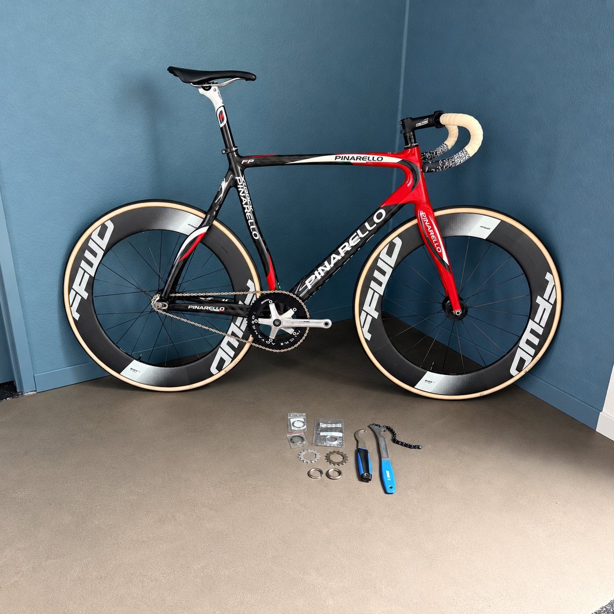 Pinarello XTrack Baanfiets, Fietsen en Brommers, Minder dan 10 versnellingen, Carbon, Zo goed als nieuw, 53 tot 57 cm