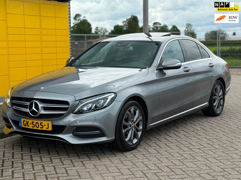 Mercedes-Benz C-klasse 180 Ambition Bj 2015 Xenon Schuifdak, Automaat, Euro 6, Leder en Stof, Bedrijf