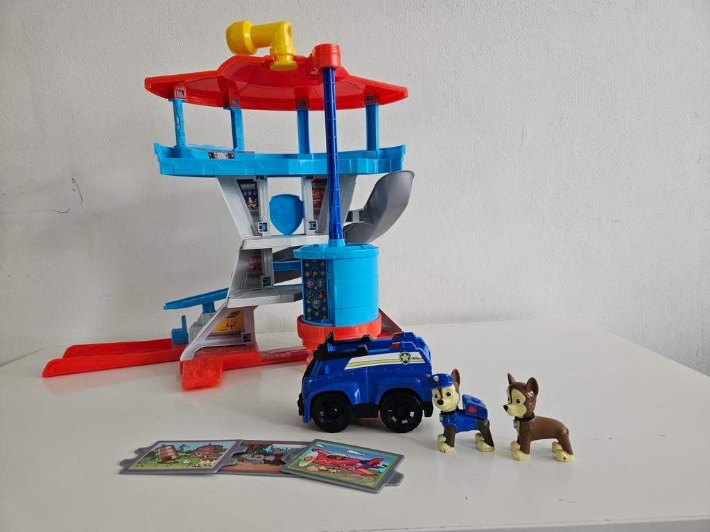 Paw Patrol Uitkijktoren met Chase en voertuig, Ophalen, Gebruikt, Jongen of Meisje