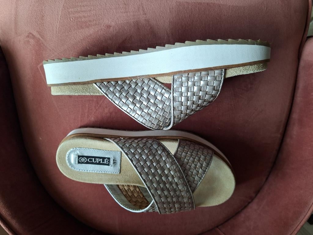 Cuple leren slippers - Maat 37 - Nieuw, Cuple, Ophalen of Verzenden, Nieuw, Slippers