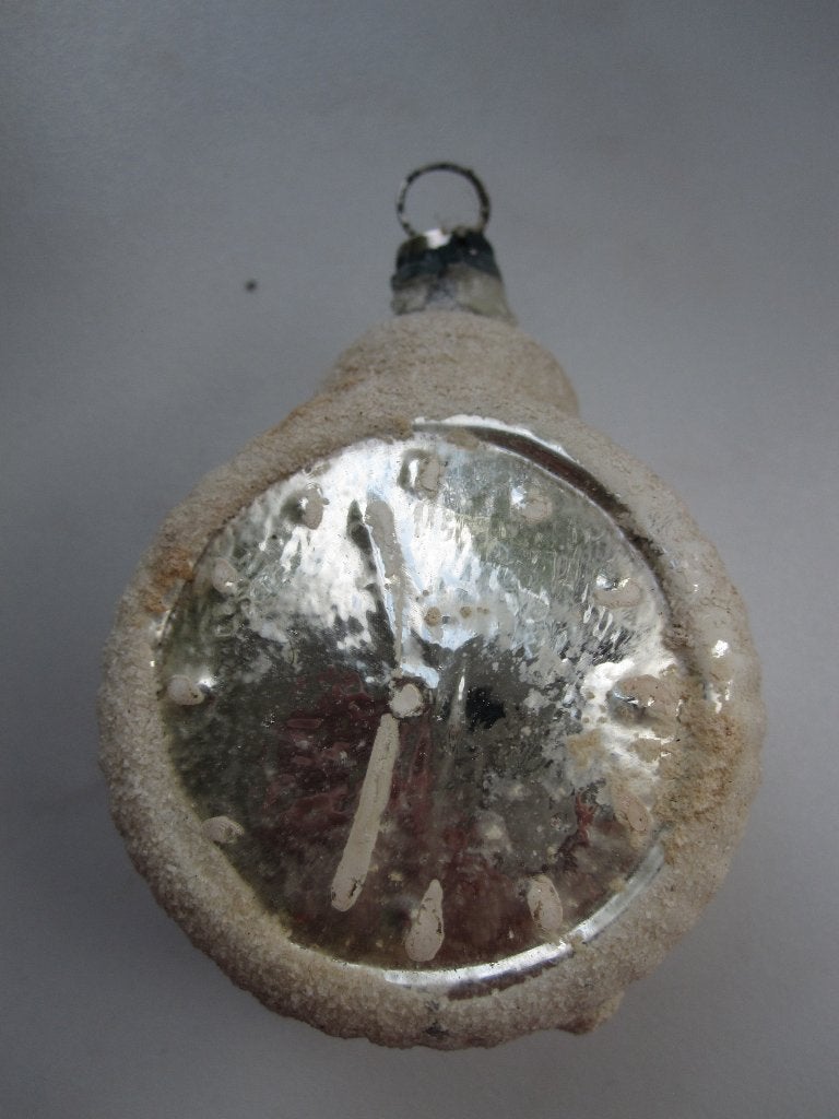 (Nr: 3) Antieke oude vintage kerstbal klok met wijzerplaat, Diversen, Ophalen of Verzenden, Gebruikt