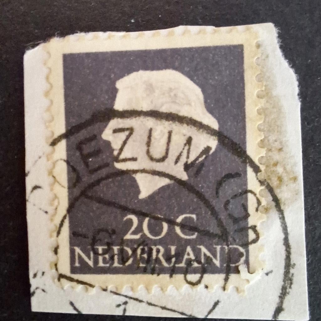 stempel DOEZUM (Gn) 1 op briefstukje, Ophalen of Verzenden, Nederland