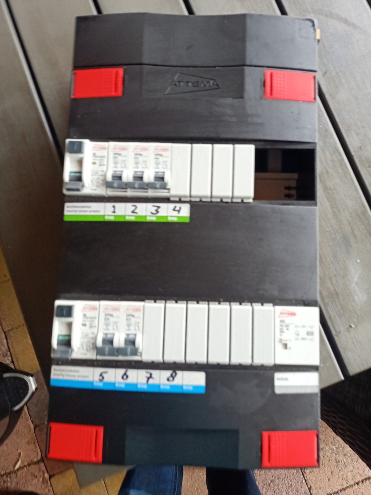Attema Groepenkast met  en aardlekschakelaars, Ophalen of Verzenden, Gebruikt, Attema, Groepenkast