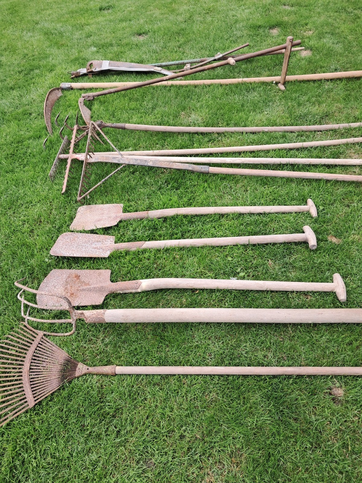 Diverse Tuinwerktuigen - Oude gereedschappen van alles zit e, Tuin en Terras, Ophalen of Verzenden, Gebruikt, Hark