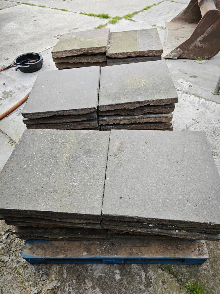 Grote betontegels 60x60, Tuin en Terras, Tegels en Klinkers, Ophalen, 10 m² of meer