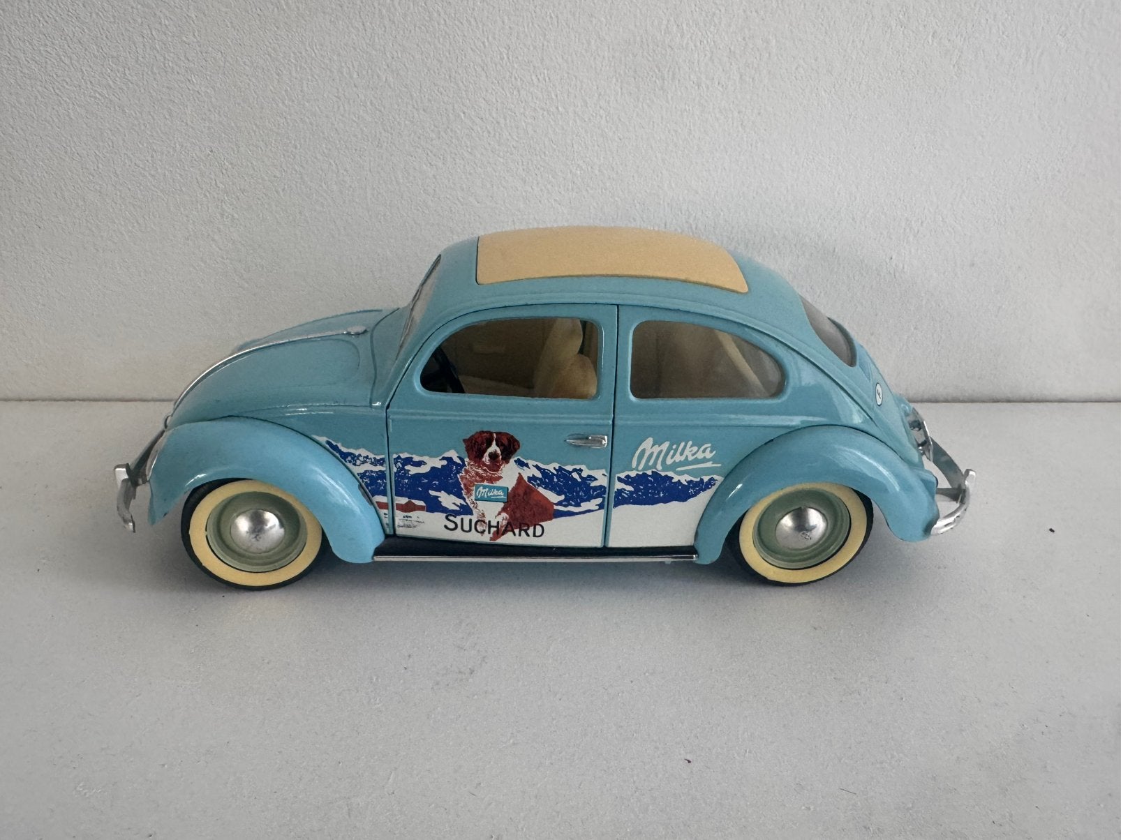 1:18 Volkswagen Kever Milka Solido Blauw, Ophalen of Verzenden, Gebruikt, Auto, Solido