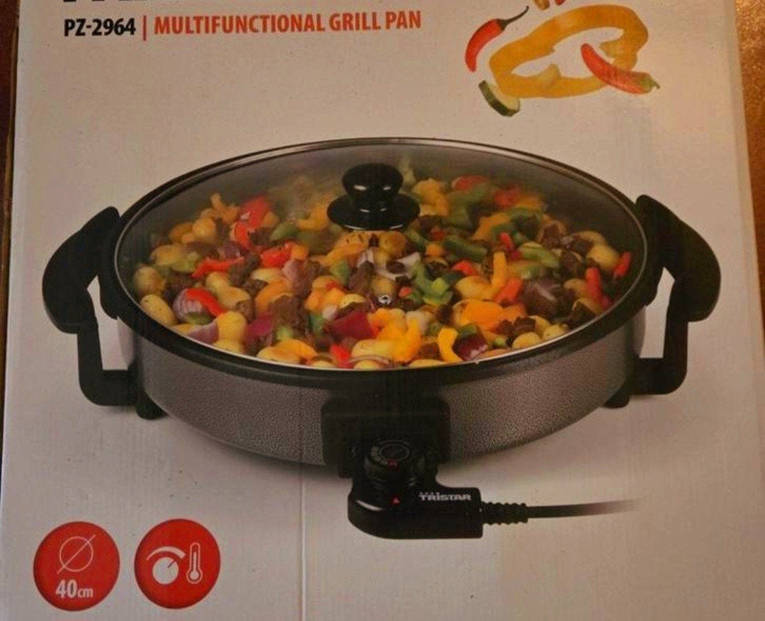 Tristar PZ-2964 Multifunctionele Grillpan - 40cm, Witgoed en Apparatuur, Ophalen of Verzenden, Vaatwasmachinebestendig, Nieuw