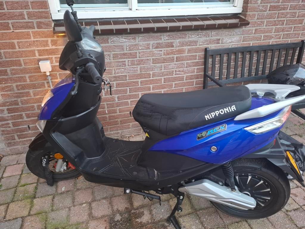 Nipponia E-Rex Elektrische Scooter - Blauw, 600 euro!, Elektrisch, Zo goed als nieuw, Ophalen, Overige merken