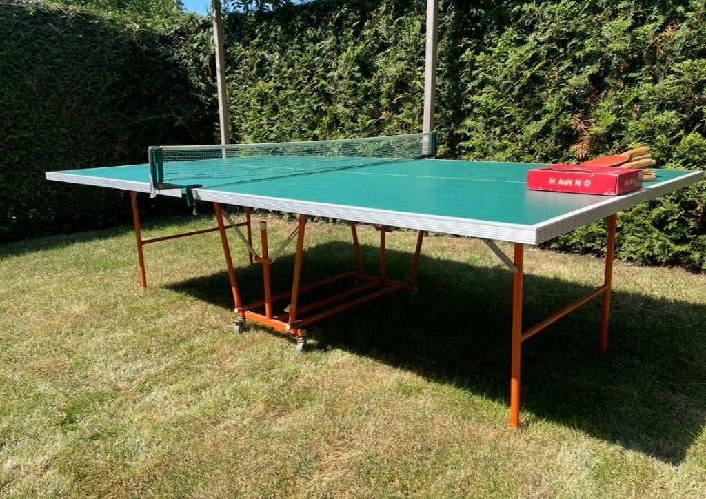 Tafeltennistafel, Sport en Fitness, Tafeltennis, Ophalen, Gebruikt, Tafel Indoor, Verrijdbaar