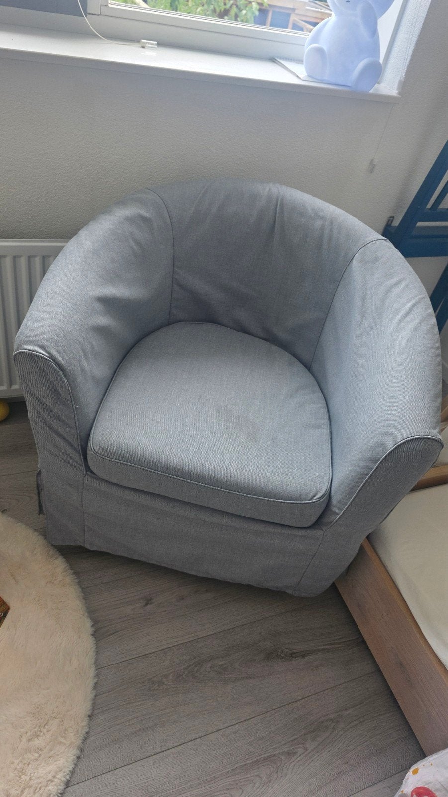 IKEA TULLSTA fauteuil grijs, Huis en Inrichting, Ophalen, Gebruikt, Minder dan 75 cm, 75 tot 100 cm