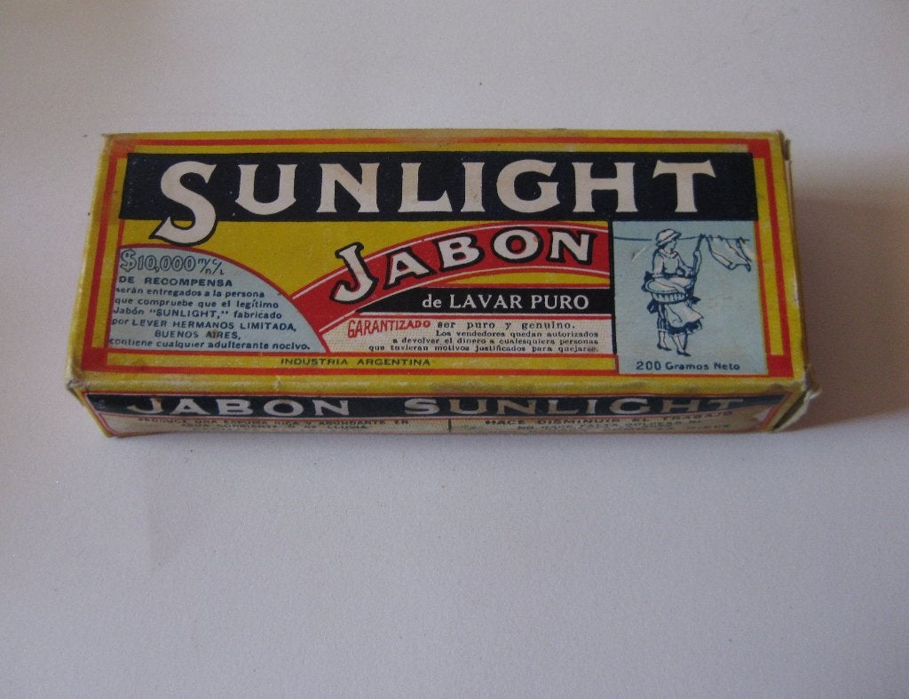 Vintage verpakking Sunlight zeep met inhoud, Ophalen, Huis en Inrichting