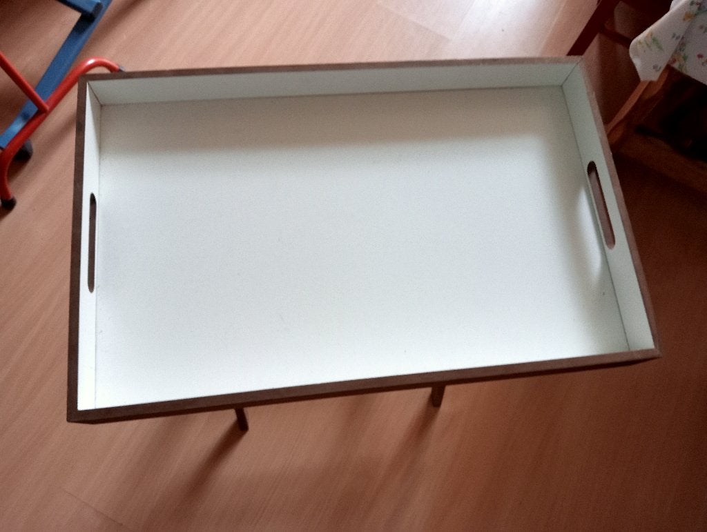 bijzet tafeltje, Minder dan 55 cm, Gebruikt, Rechthoekig, Hout