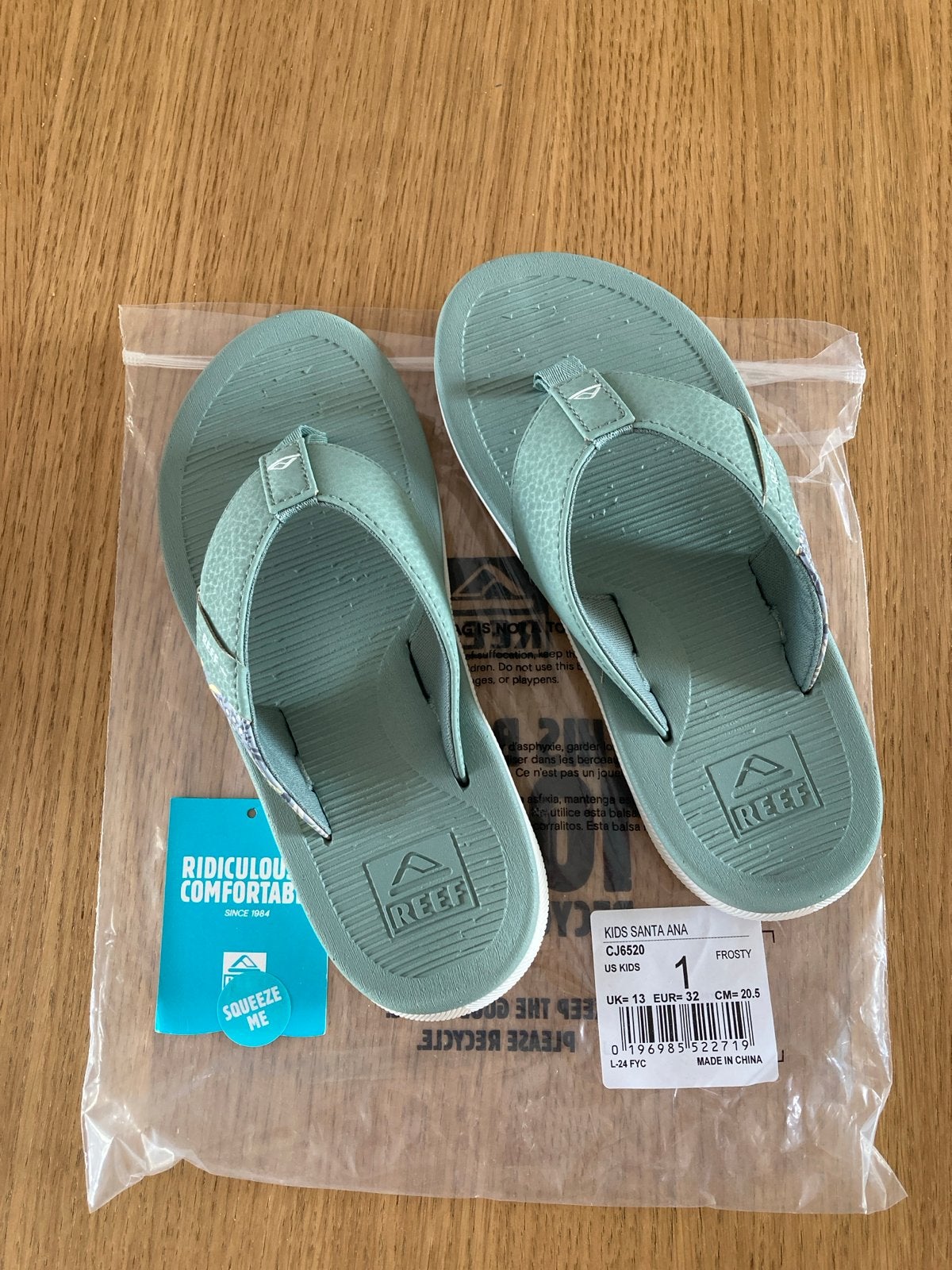 Reef Kids Santa Ana Teenslippers Maat 32 Nieuw, Kinderen en Baby's, Kinderkleding | Schoenen en Sokken, Ophalen of Verzenden, Nieuw