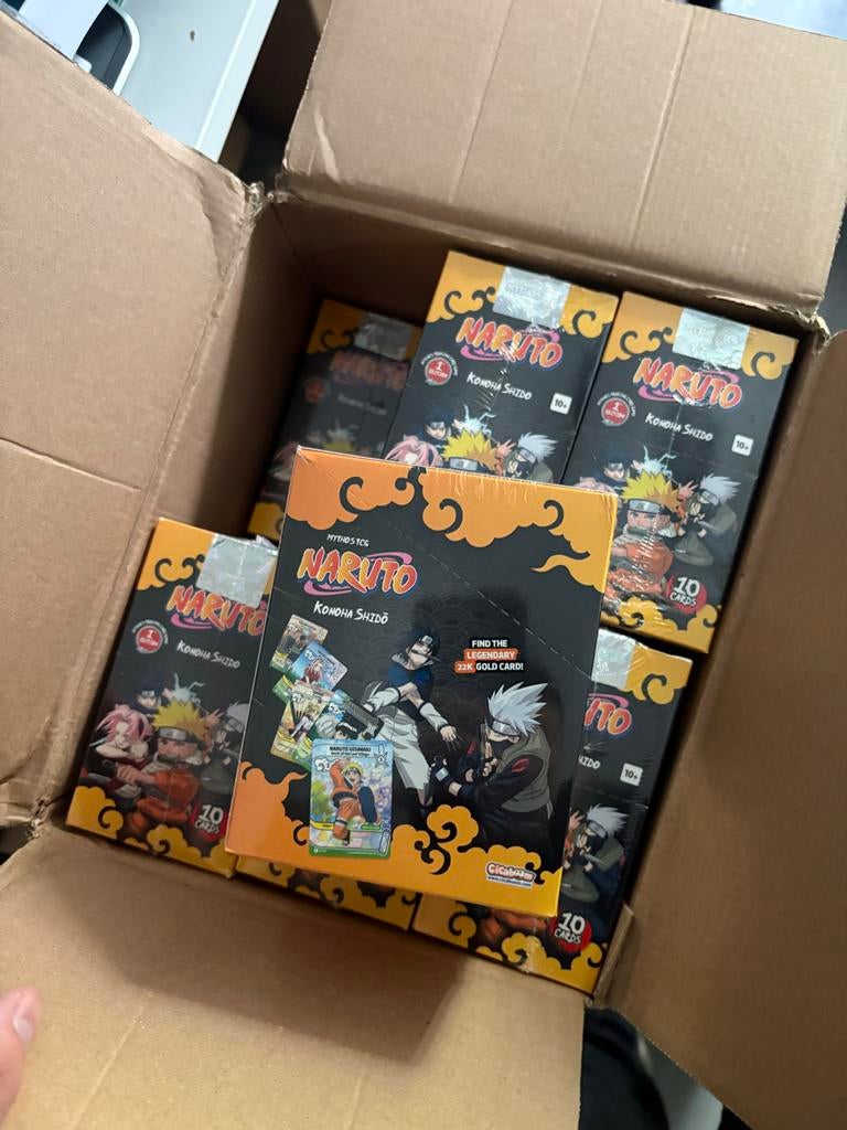 Naruto Konoha Shiddo Boosterbox - Nieuw en Geseald, Verzamelen, Flippo's, Ophalen of Verzenden, Losse flippo's